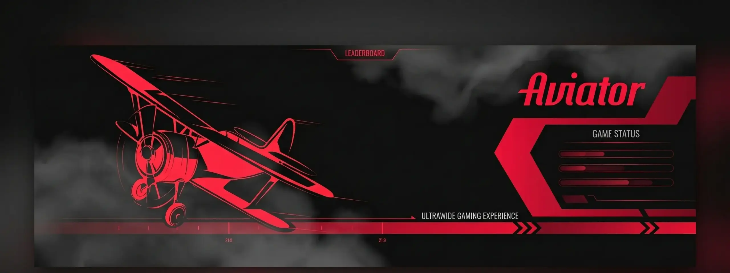 Red vintage plane Aviator casino game