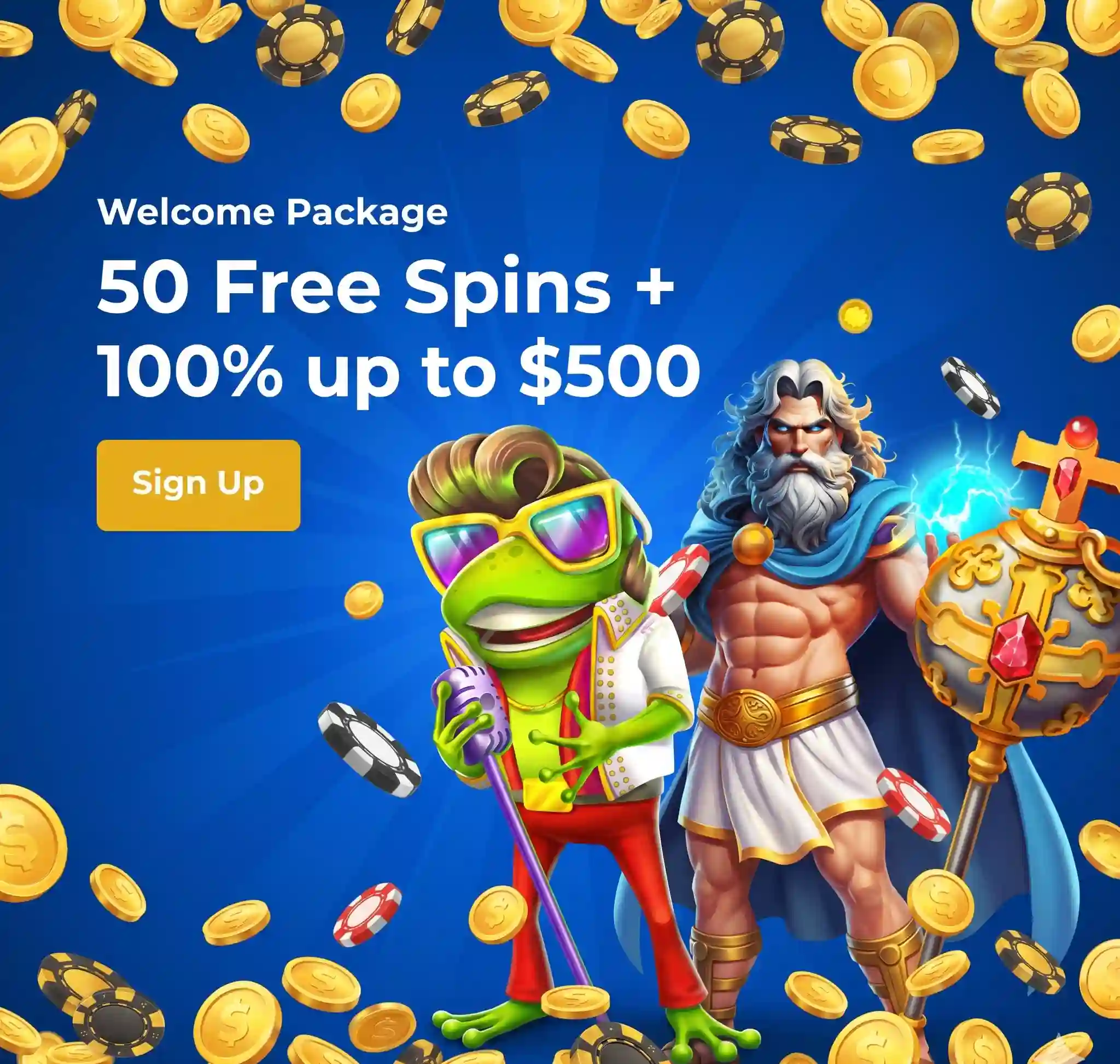 Casino welcome bonus 50 free spins